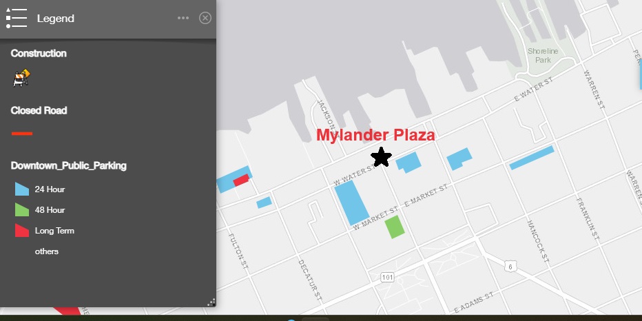 Mylander Plaza Parking Map